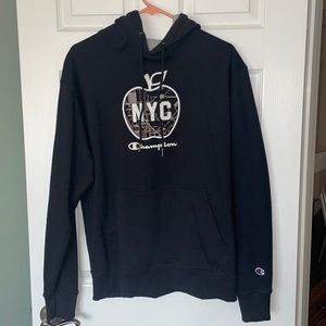 Champion NYC Black Hoodie Size M